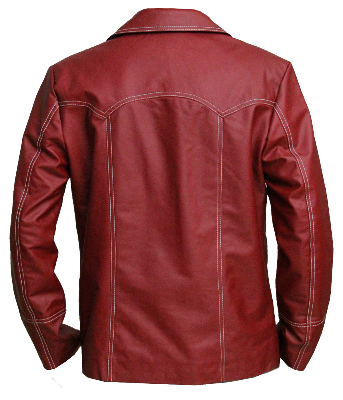 Tyler Durden Fight Club red genuine leather jacket, photo 3