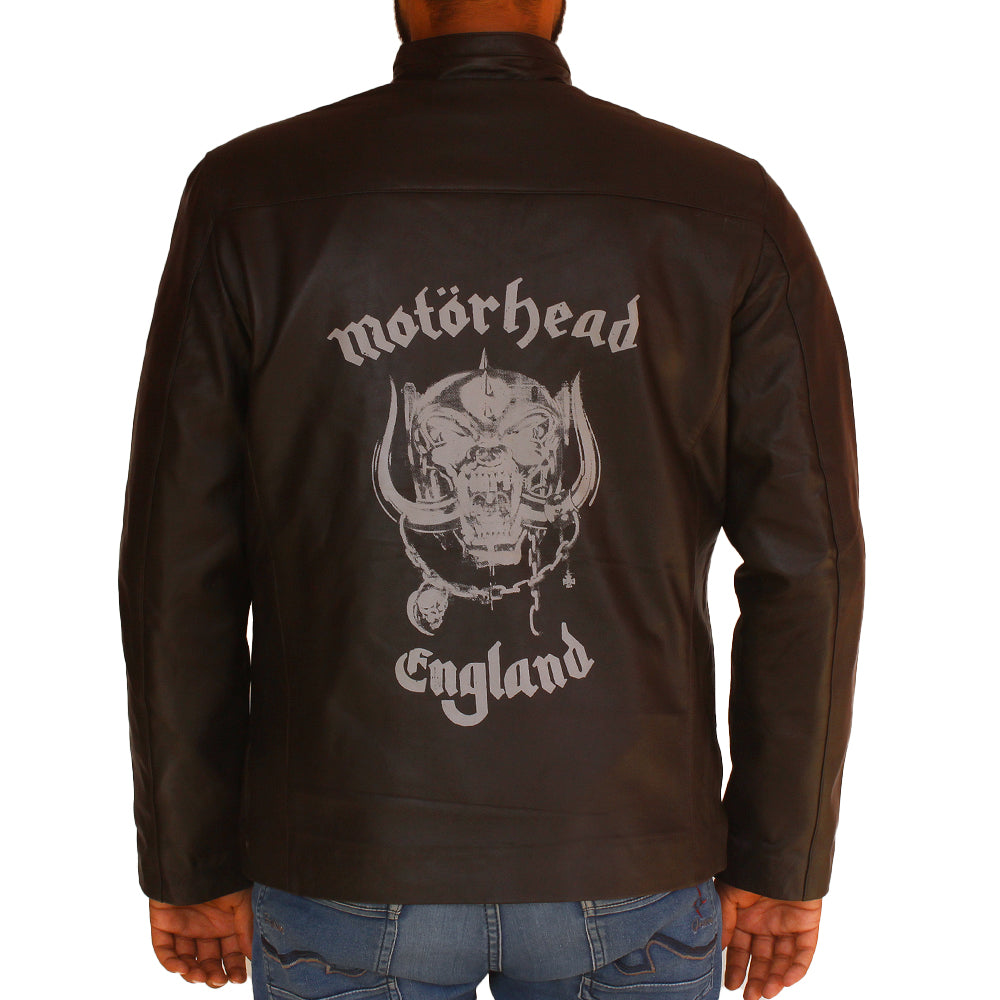 Men's Halloween Motorhead black cowhide leather jacket