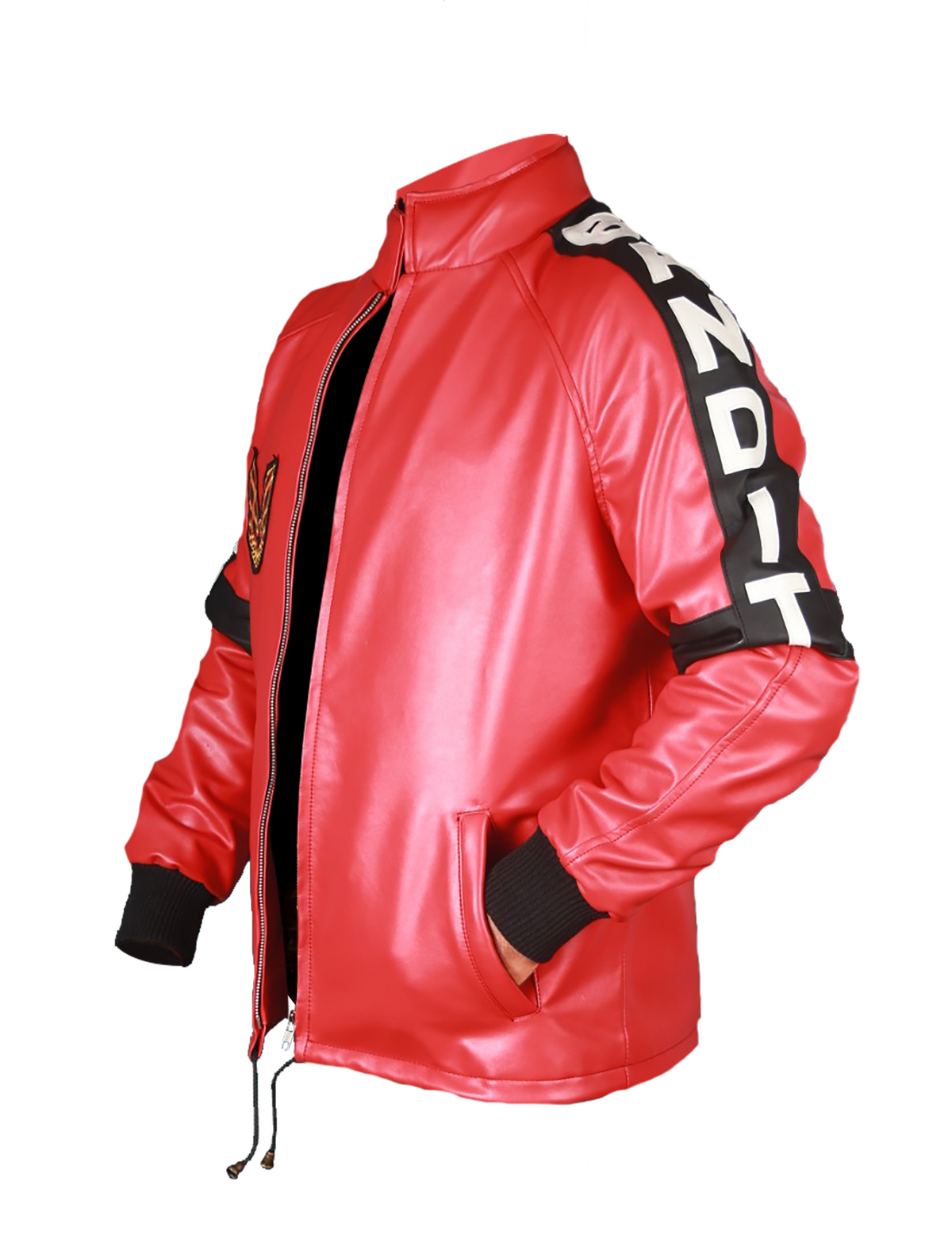 Smokey and the Bandit red faux leather biker jacket, photo 4