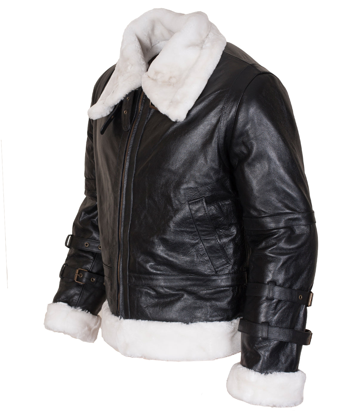 Arlesey black sheepskin B3 shearling bomber jacket, photo 5