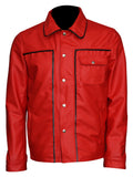 Elvis Presley red lambskin leather jacket for men