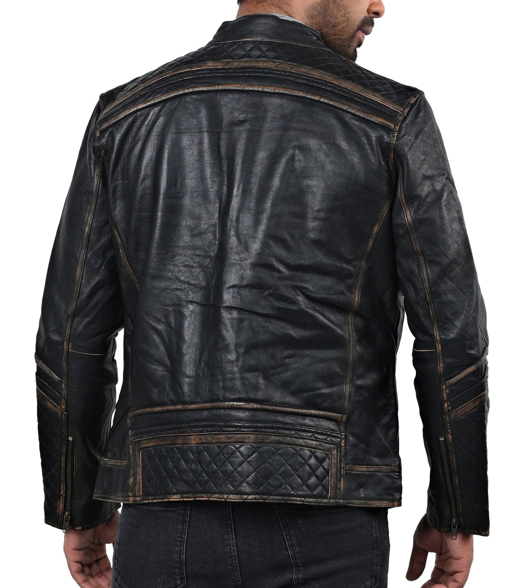Fast Lemmy black sheepskin motorcycle jacket, photo 4