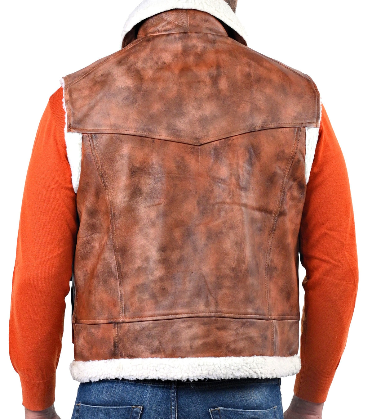 Axbridge tan sheepskin aviator vest, photo 5