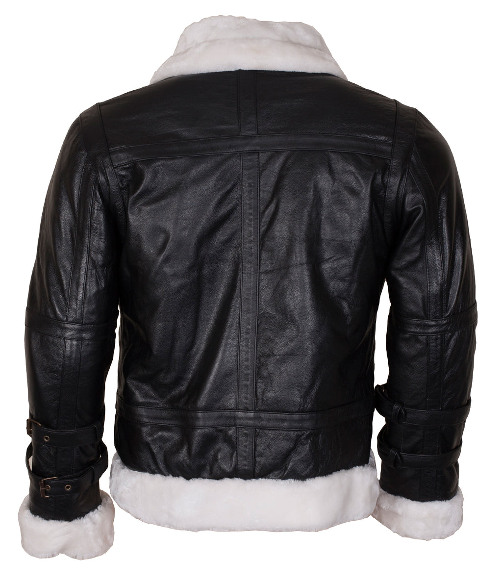 Arlesey black sheepskin B3 shearling bomber jacket, photo 2