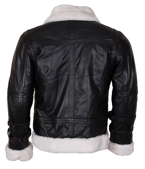 Arlesey black sheepskin B3 shearling bomber jacket, photo 2