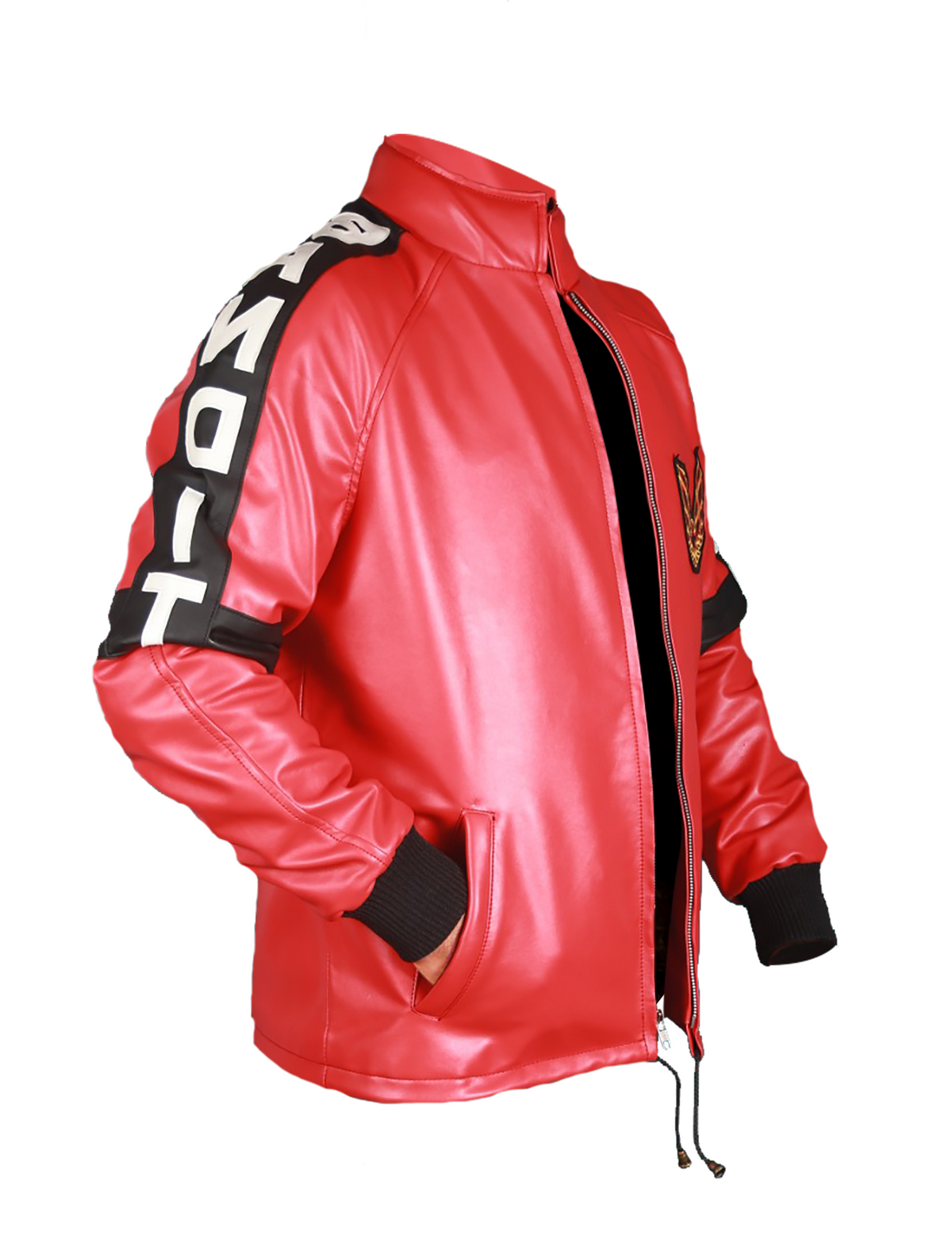 Smokey and the Bandit red faux leather biker jacket, photo 2