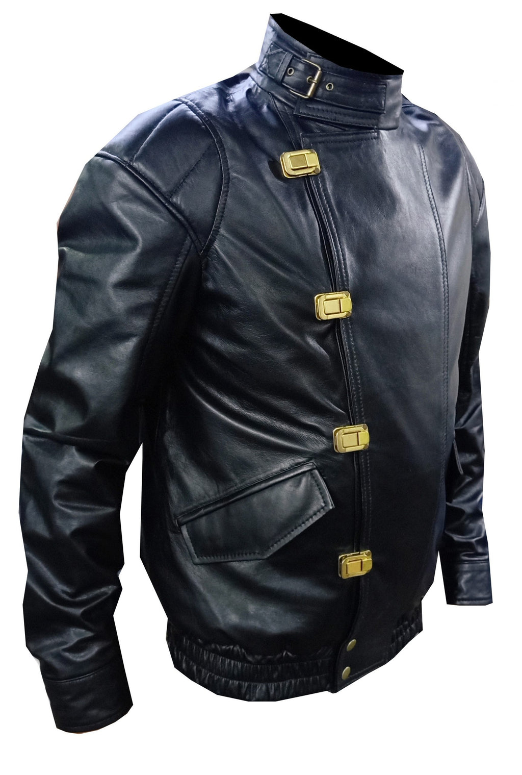 Akira Kaneda black biker bomber leather jacket, photo 2