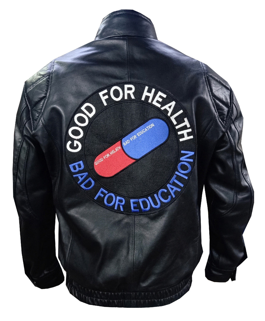 Akira Kaneda black biker bomber leather jacket for men