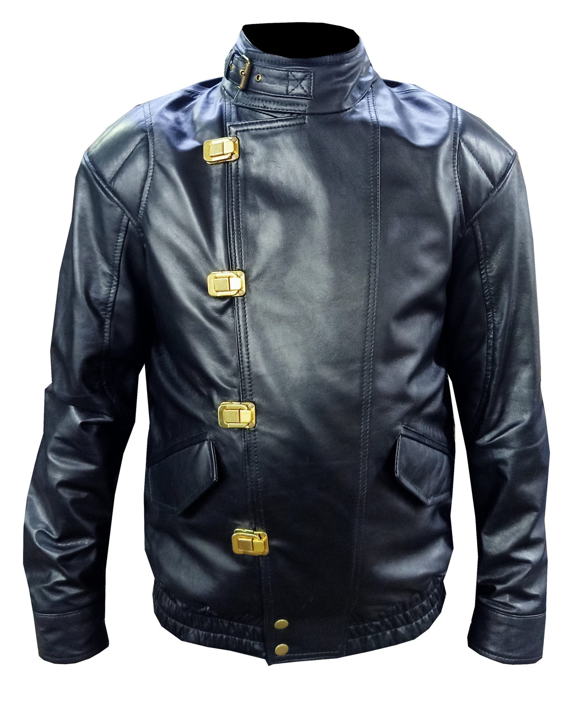 Akira Kaneda black biker bomber leather jacket, photo 3