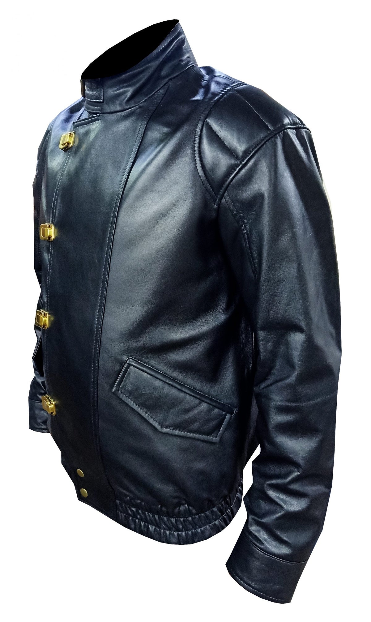 Akira Kaneda black biker bomber leather jacket, photo 4