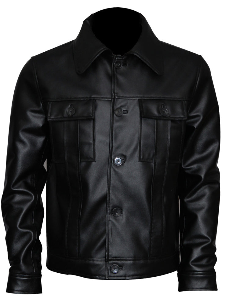Elvis Presley black leather jacket for men, photo 2