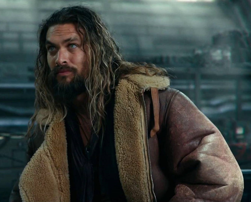 Aquaman Arthur Curry brown sheepskin leather jacket for men, photo 3