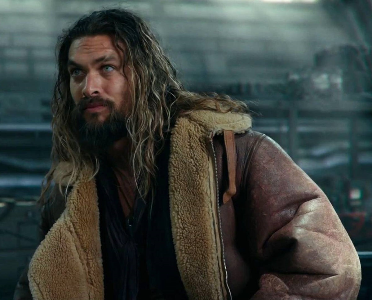 Aquaman Arthur Curry brown sheepskin leather jacket for men, photo 3