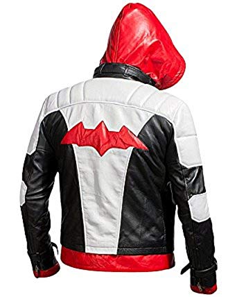 Batman Arkham Knight Red Hood hooded red jacket for men, photo 2