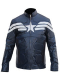 Captain America Winter Soldier white faux leather jacket for men