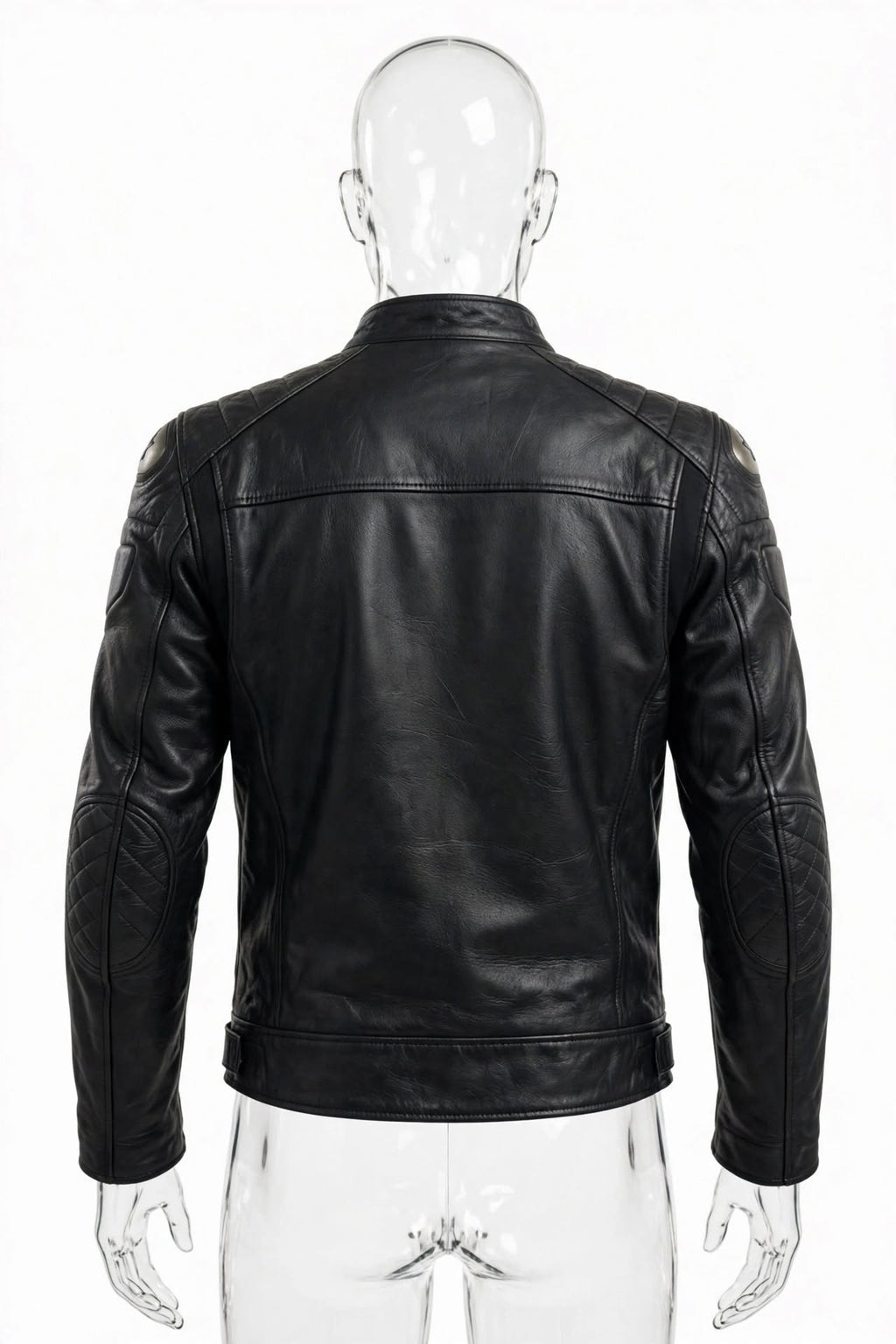 Arvo armored black cowhide motorcycle jacket with CE armor, photo 5