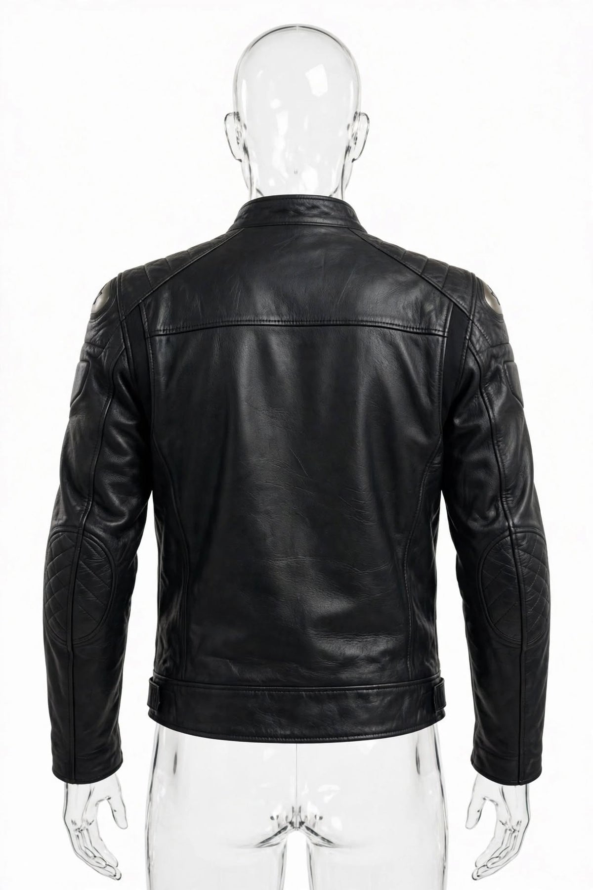 Arvo armored black cowhide motorcycle jacket with CE armor, photo 5