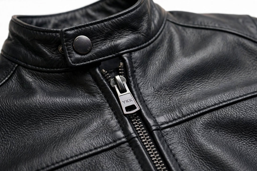 Arvo armored black cowhide motorcycle jacket with CE armor, photo 2