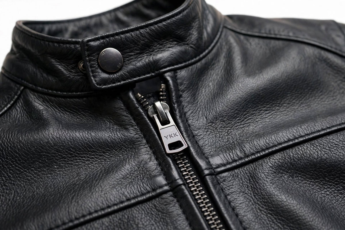 Arvo armored black cowhide motorcycle jacket with CE armor, photo 2
