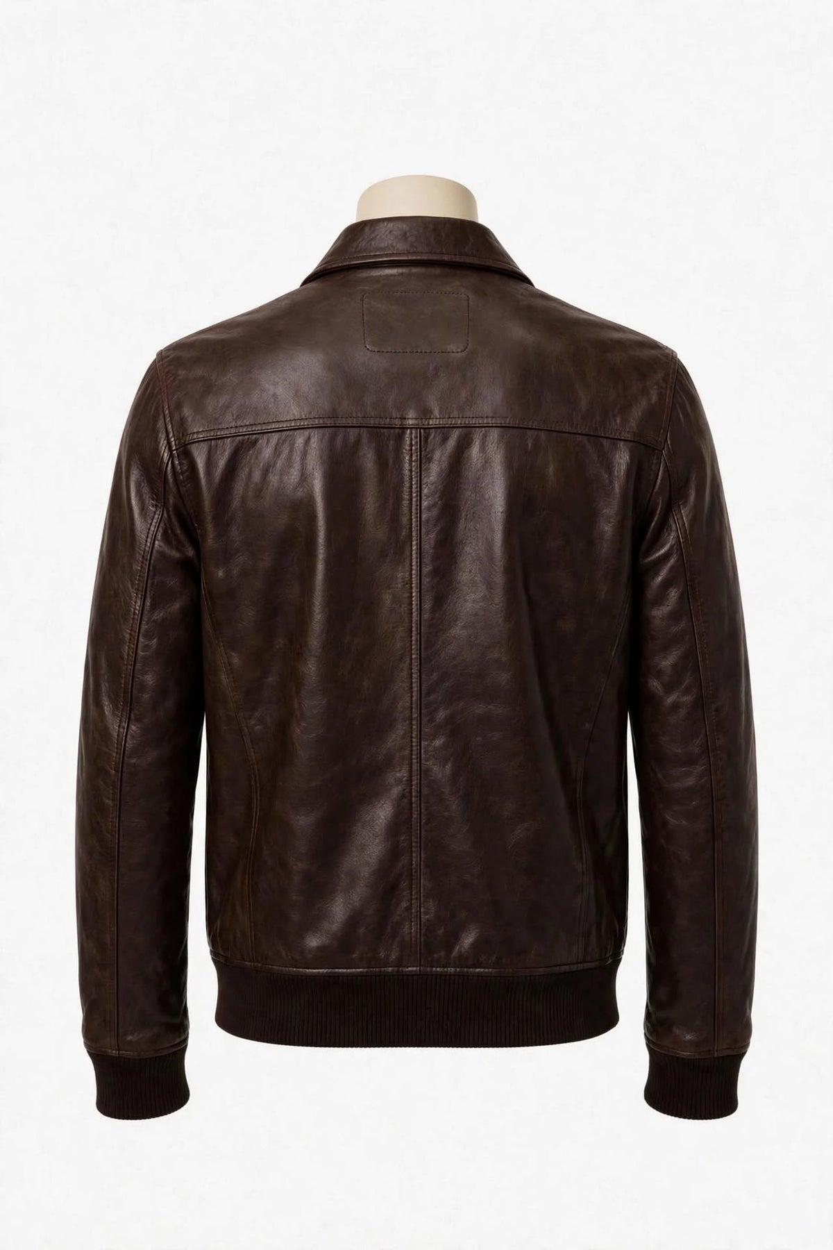 Arvo premium black genuine leather moto jacket for men, photo 2