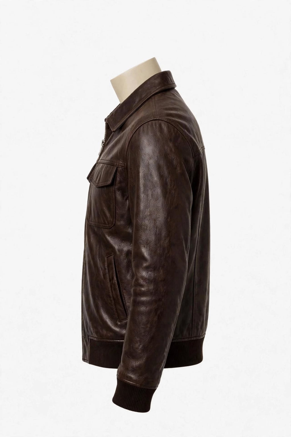 Arvo premium black genuine leather moto jacket for men