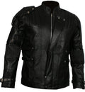 Star Lord black jacket for men with straight collar and front zip