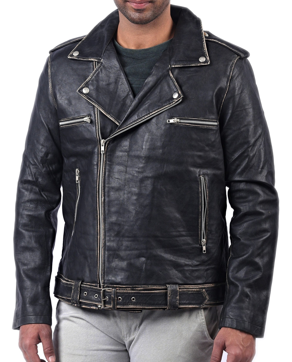 Blackpool Halloween skull sheepskin biker jacket, photo 3