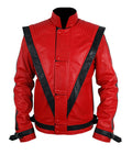 Michael Jackson Thriller red genuine leather jacket for men