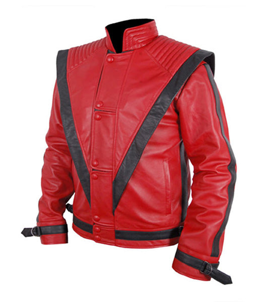 Michael Jackson Thriller red genuine leather jacket, photo 3