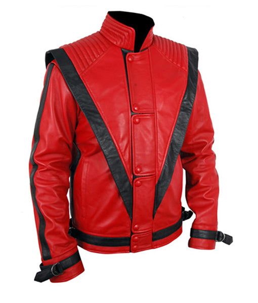 Michael Jackson Thriller red genuine leather jacket, photo 4