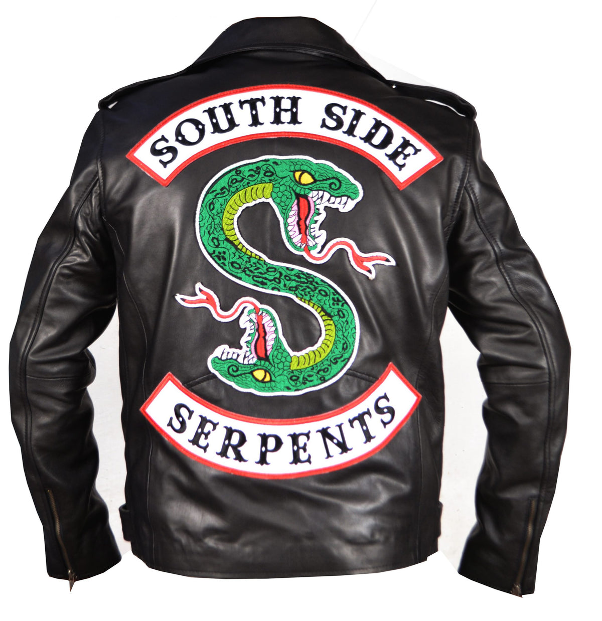 Jughead Jones Southside Serpents black lambskin leather jacket for men