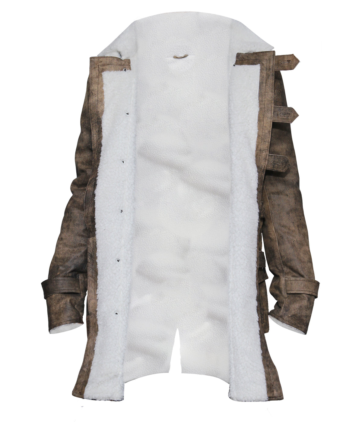 Tom Hardy Bane coat for men in brown cowhide leather, photo 4