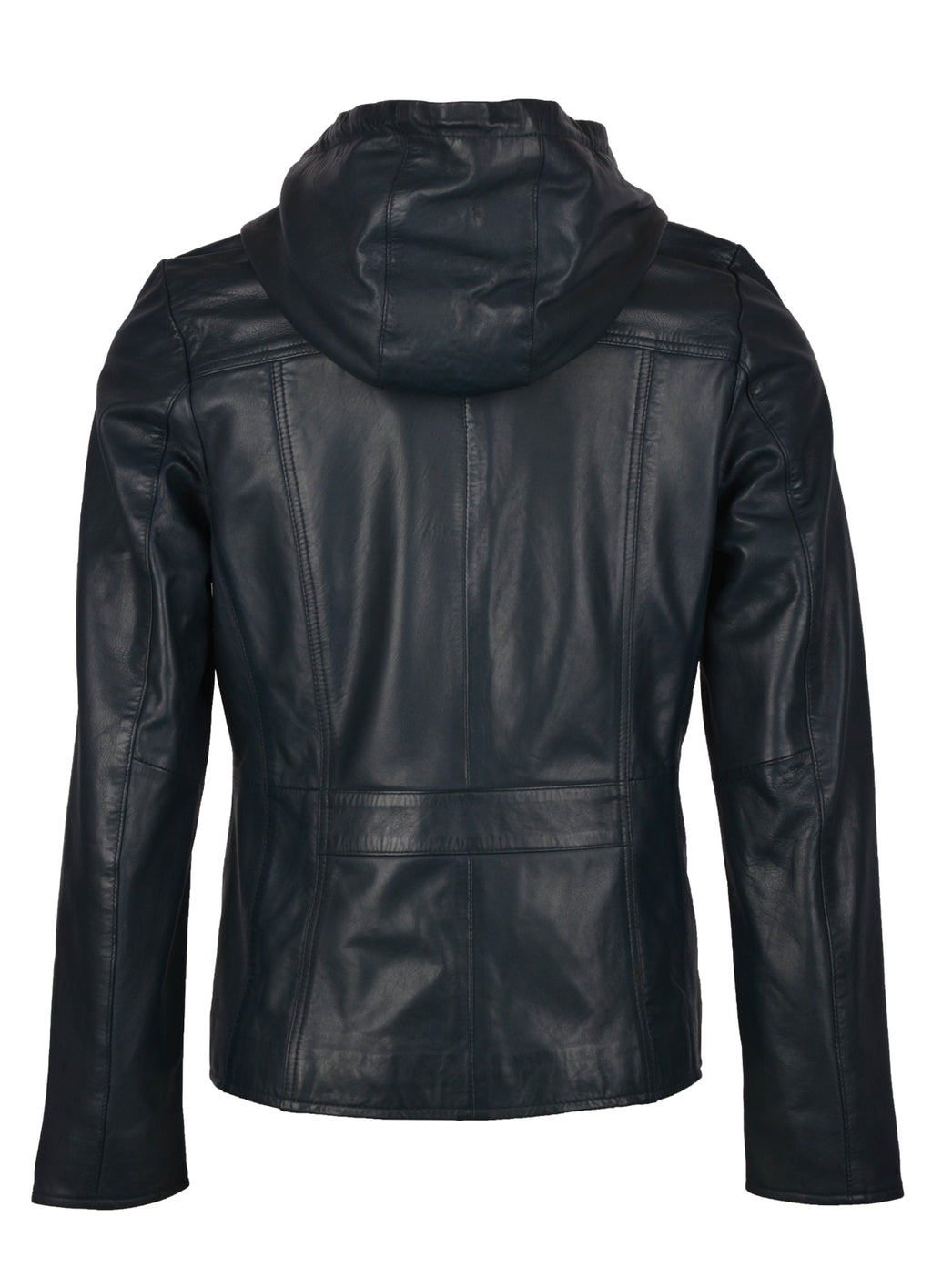 Saltcoats navy hooded sheepskin jacket for women, photo 3