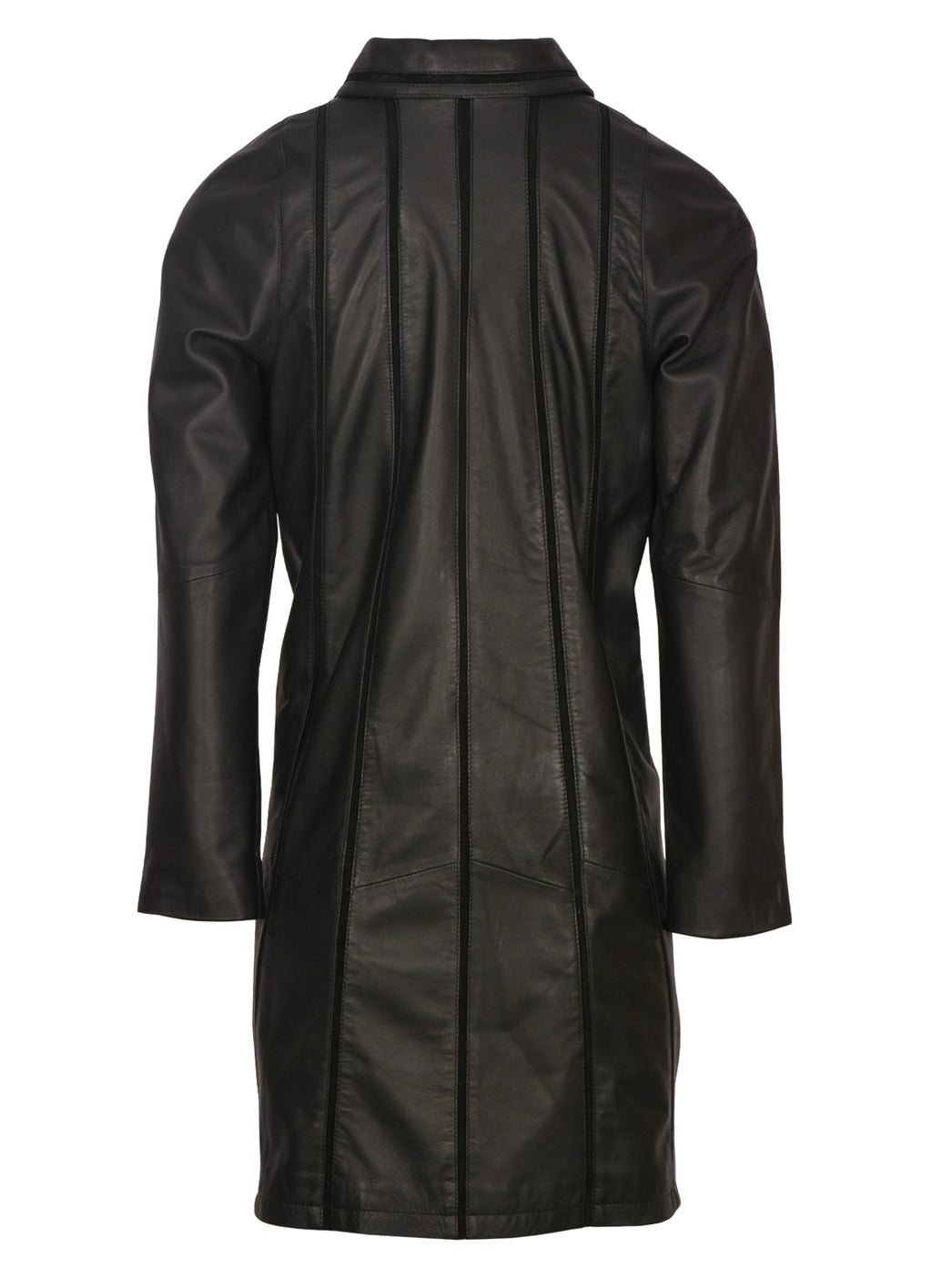Thurso long black sheepskin leather coat for women, photo 2