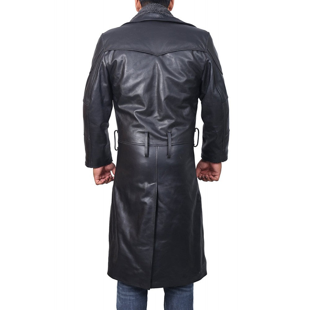 Blade Runner 2049 long black leather trench coat, photo 3