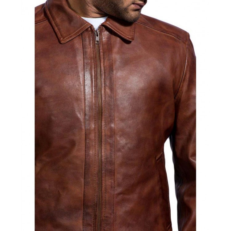 John Wick brown genuine leather jacket for men, photo 4