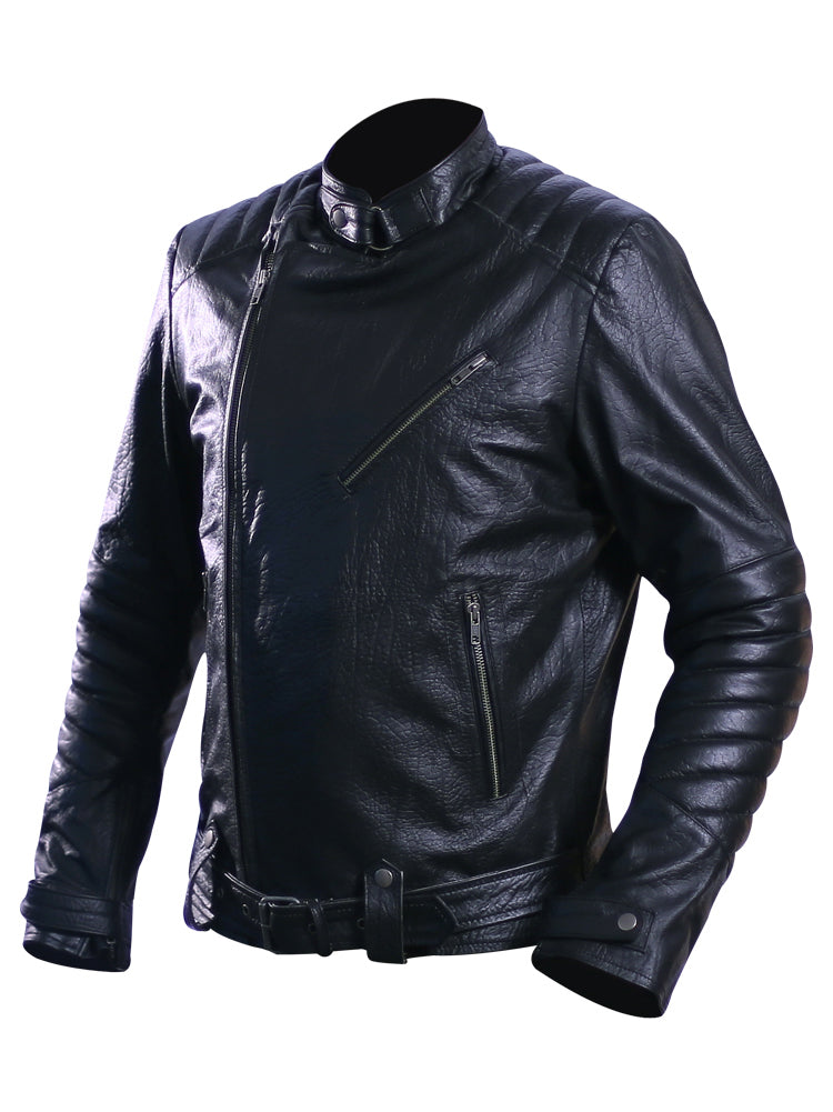 David Beckham style black full grain cowhide jacket, photo 3