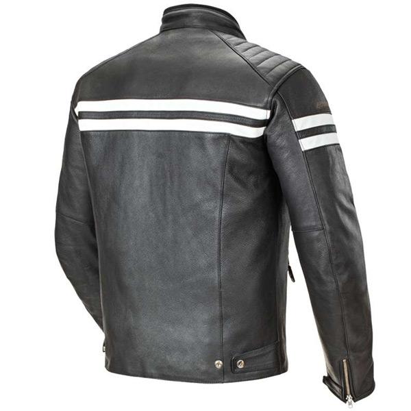 Men's black Classic '92 leather motorcycle jacket, photo 3