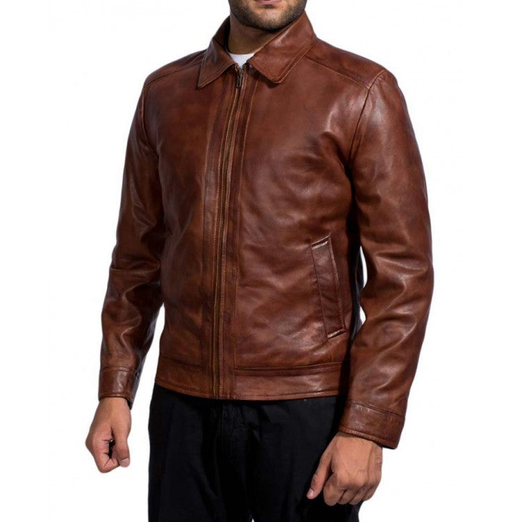 John Wick brown genuine leather jacket for men, photo 3