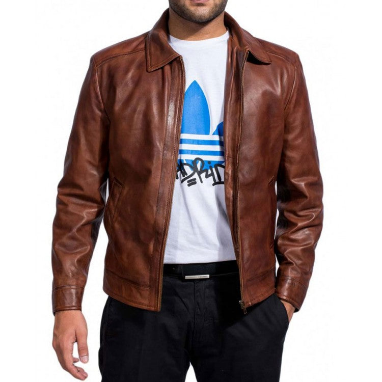 John Wick brown genuine leather jacket for men, photo 2