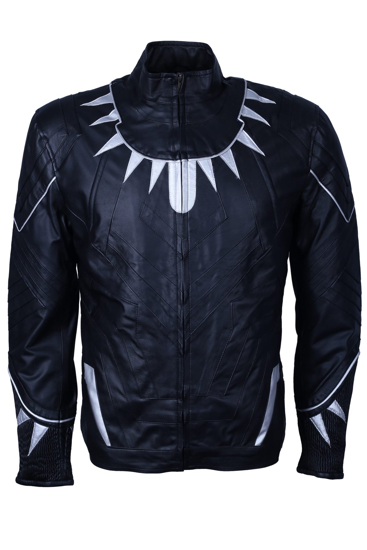 Black Panther black faux leather jacket for men
