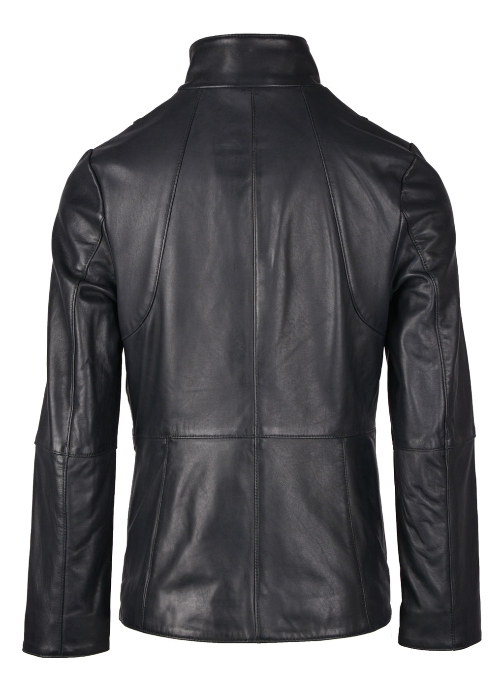 Paisley dark sapphire leather jacket for women, photo 2