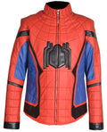 Spider-Man Homecoming black faux leather jacket for men with red and blue
