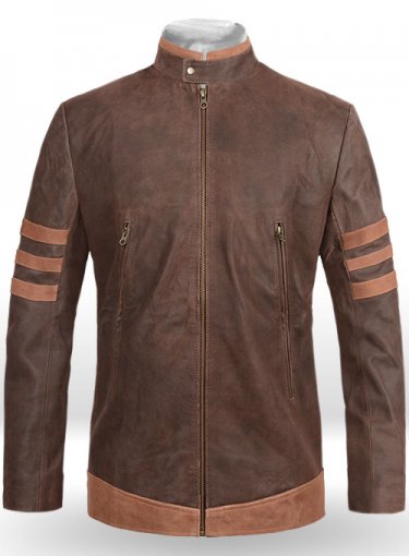 X-Men Wolverine brown genuine leather jacket for men